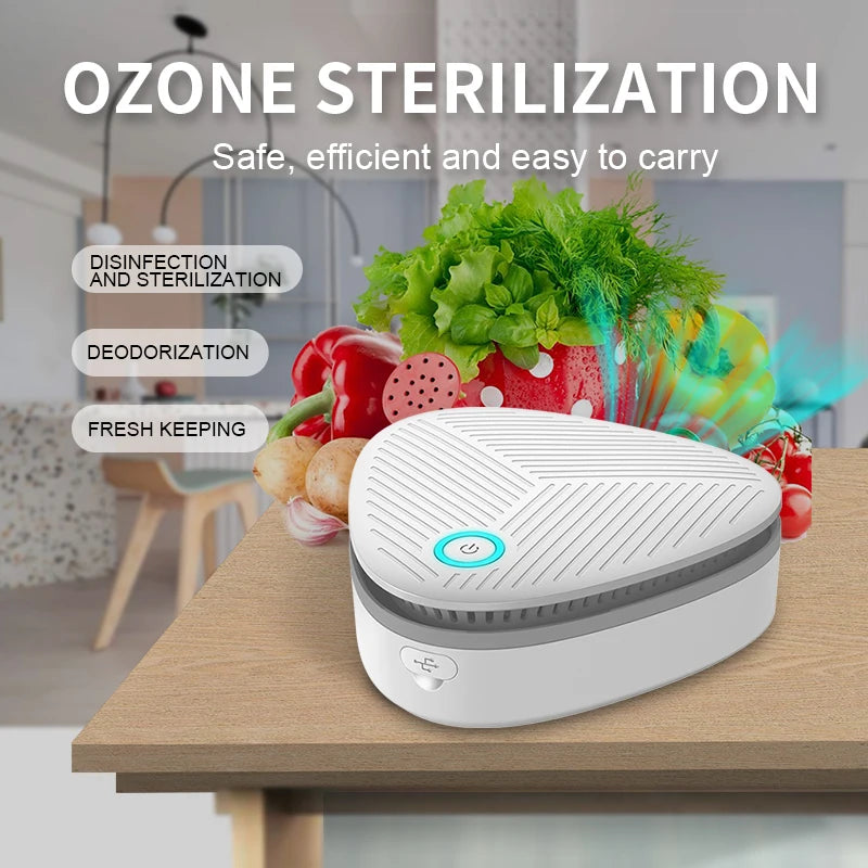 Portable Ozone Generator Sterilizer Air Purifier Ozon Electric Refrigerator Deodorizer for Fridge Car Pet Toilet Closet