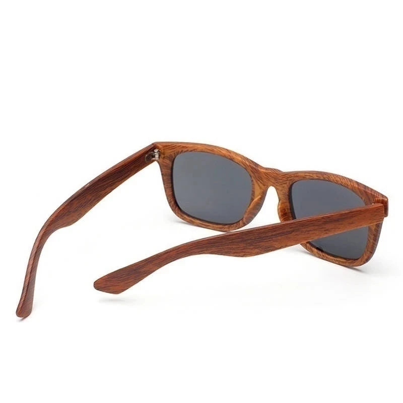 Retro Bamboo Sunglasses Wooden Bamboo Glasses Men Women Brand Designer Fashion Square Wood Sun Male Faux Wood Glasses Unisex