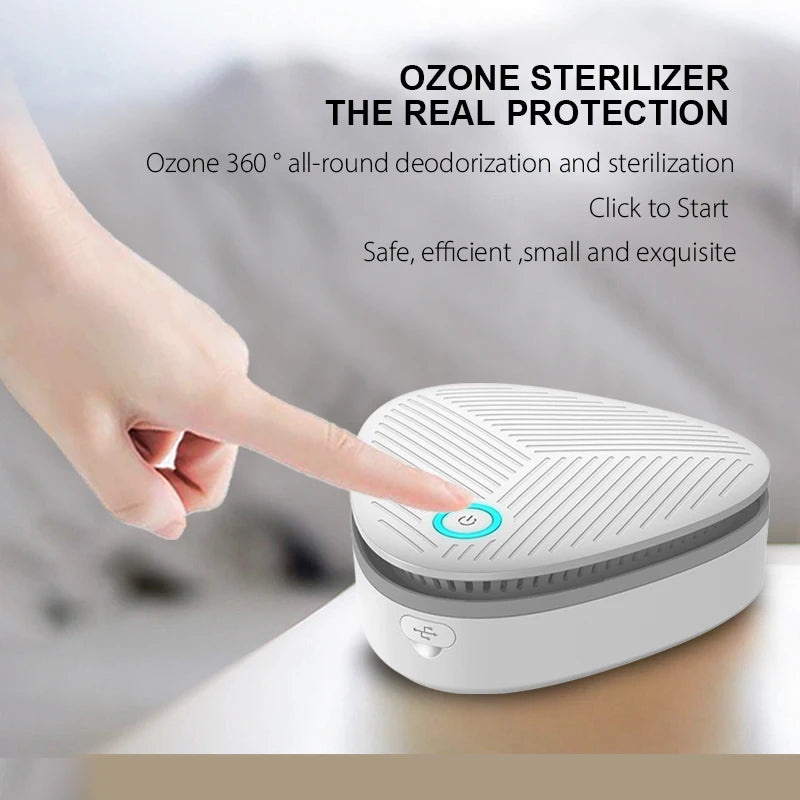 Portable Ozone Generator Sterilizer Air Purifier Ozon Electric Refrigerator Deodorizer for Fridge Car Pet Toilet Closet