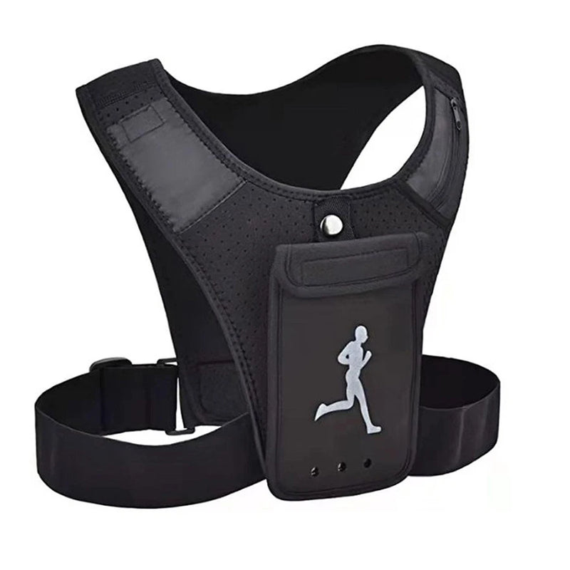 Sports Reflective Vest For Running With Phone Holder With Pockets