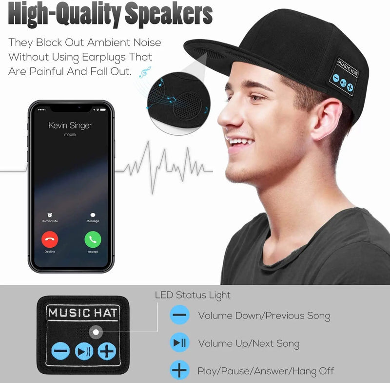 O Boné de Alto-Falante Bluetooth Permite que Você Ouça sua Música Sem ter que Usar Fones de Ouvido Adicionais!