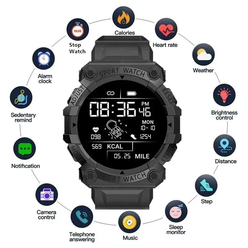 Apresentando o B33 Smartwatch: o seu Parceiro de Saúde e Fitness Definitivo! Este Relógio Inteligente é Projetado para Ajudá-lo a Monitorar sua Saúde e Atividades Diárias de uma Forma Inteligente e Conveniente.