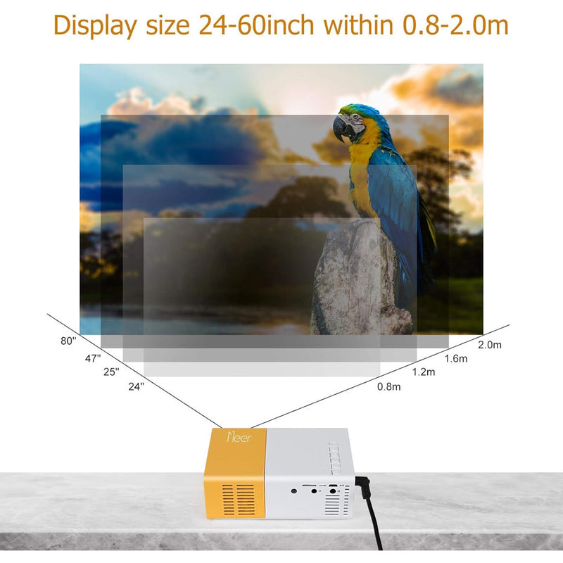 O Mini Projetor HD oferece uma experiência de visualização imersiva, permitindo que você desfrute de filmes, jogos, apresentações e muito mais na tela grande, tudo no conforto da sua casa.